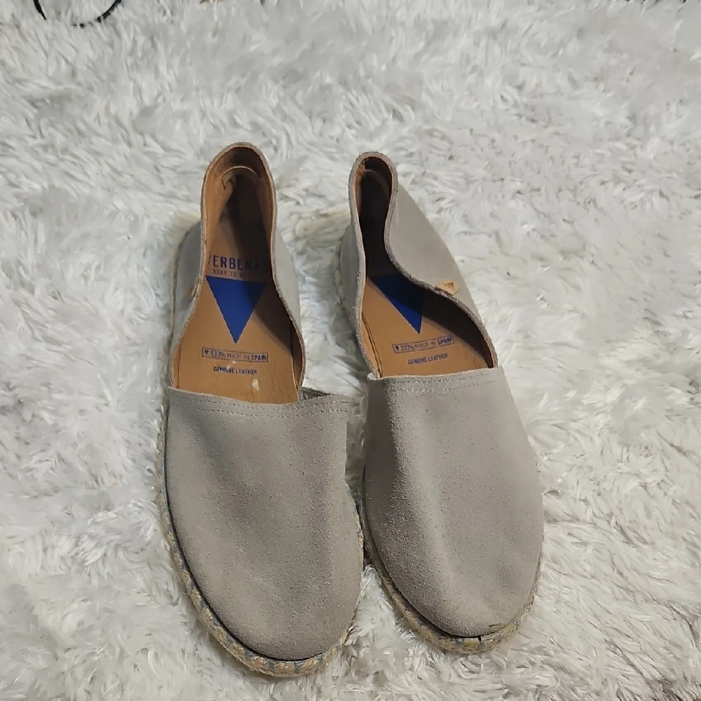 VERBENAS Espadrille Flats Suede Leather Slip On Loafers Casual‎ Shoes, Eu 41